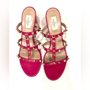 Valentino Garavani Pink Studded Sandals
